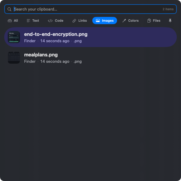 Images in HyperPaste